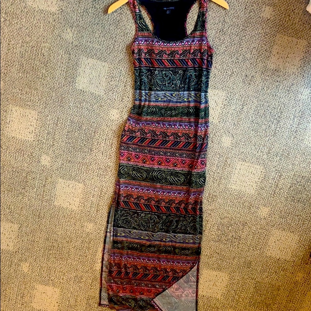 American Eagle maxi dress with side slit